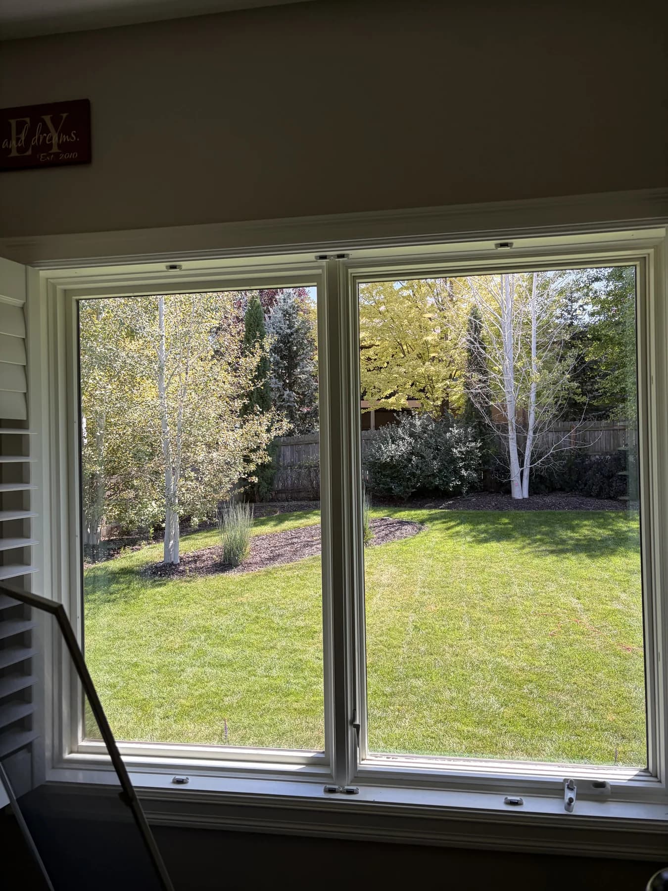 A picture window cleaned from the inside, Omaha NE